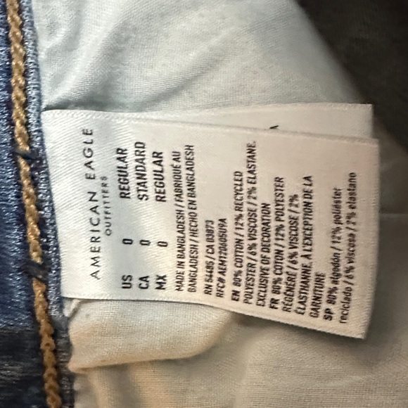 American Eagle Outfitters Blue Denim Jeans super high rise jeggings - Picture 4 of 8